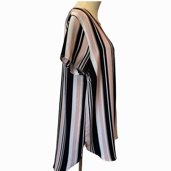 Revamp Striped A-Line Midi classic boho normcore grungecore Dress/tunic - Picture 3 of 7